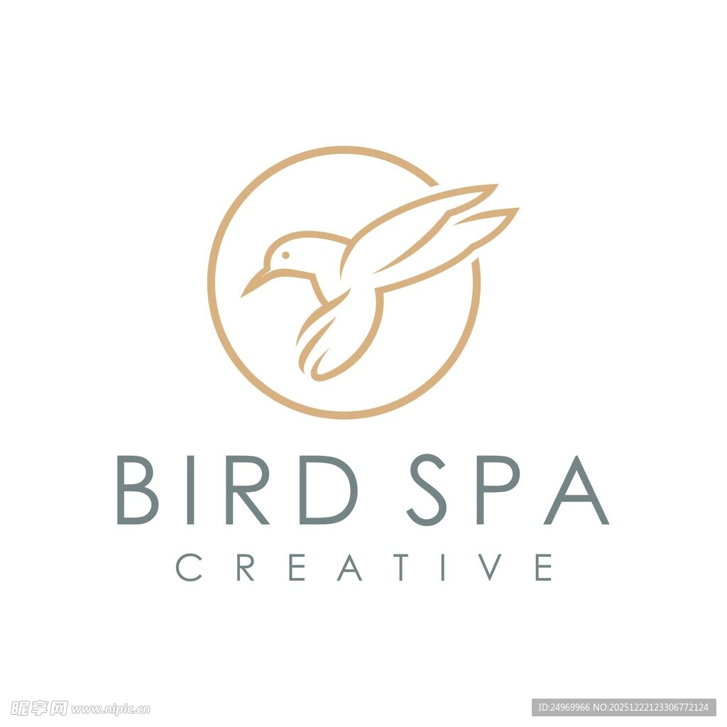 鸟类主题创意水疗标志