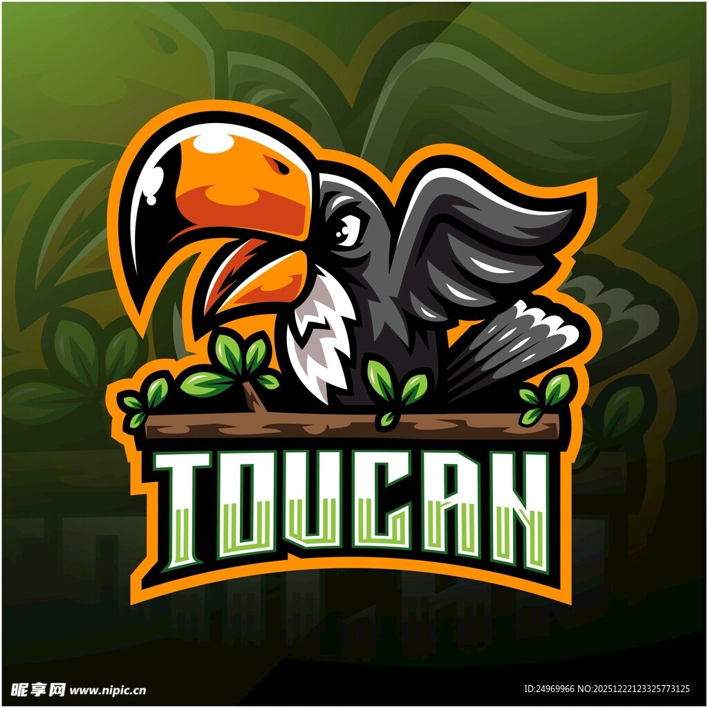 巨嘴鸟标志设计