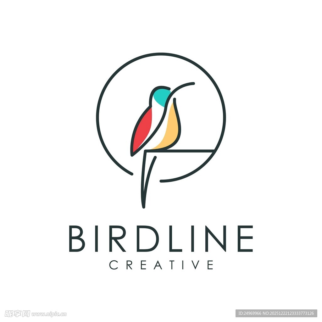 简约小鸟创意标志设计