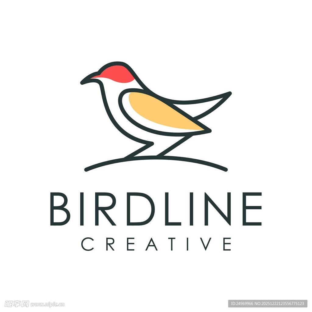 简约小鸟创意标志设计