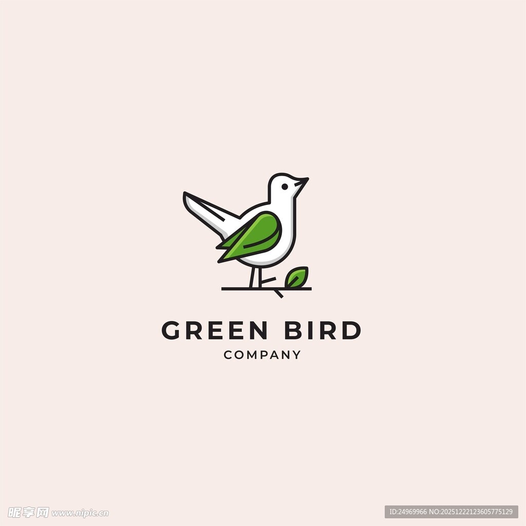绿鸟标志设计