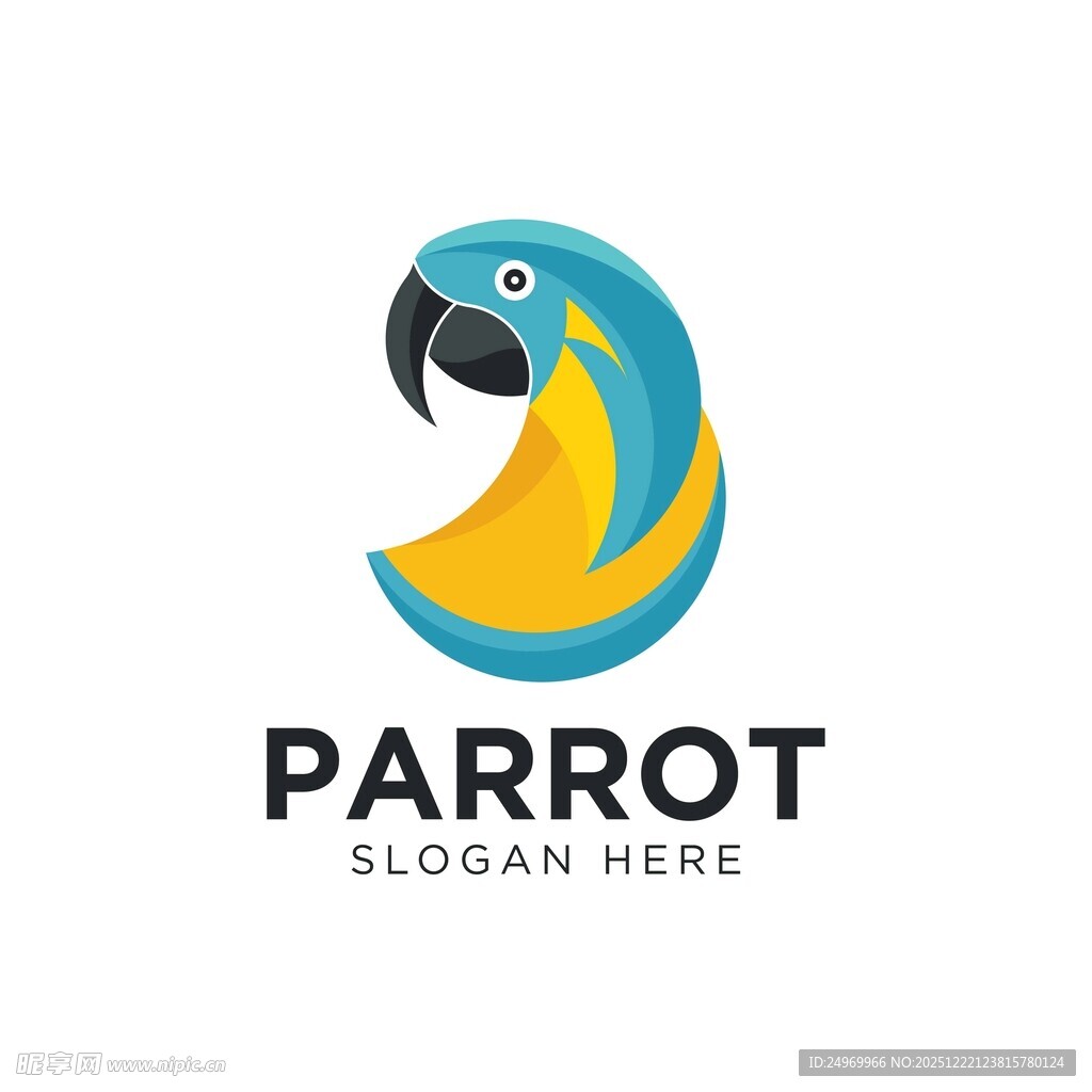 鹦鹉标志设计