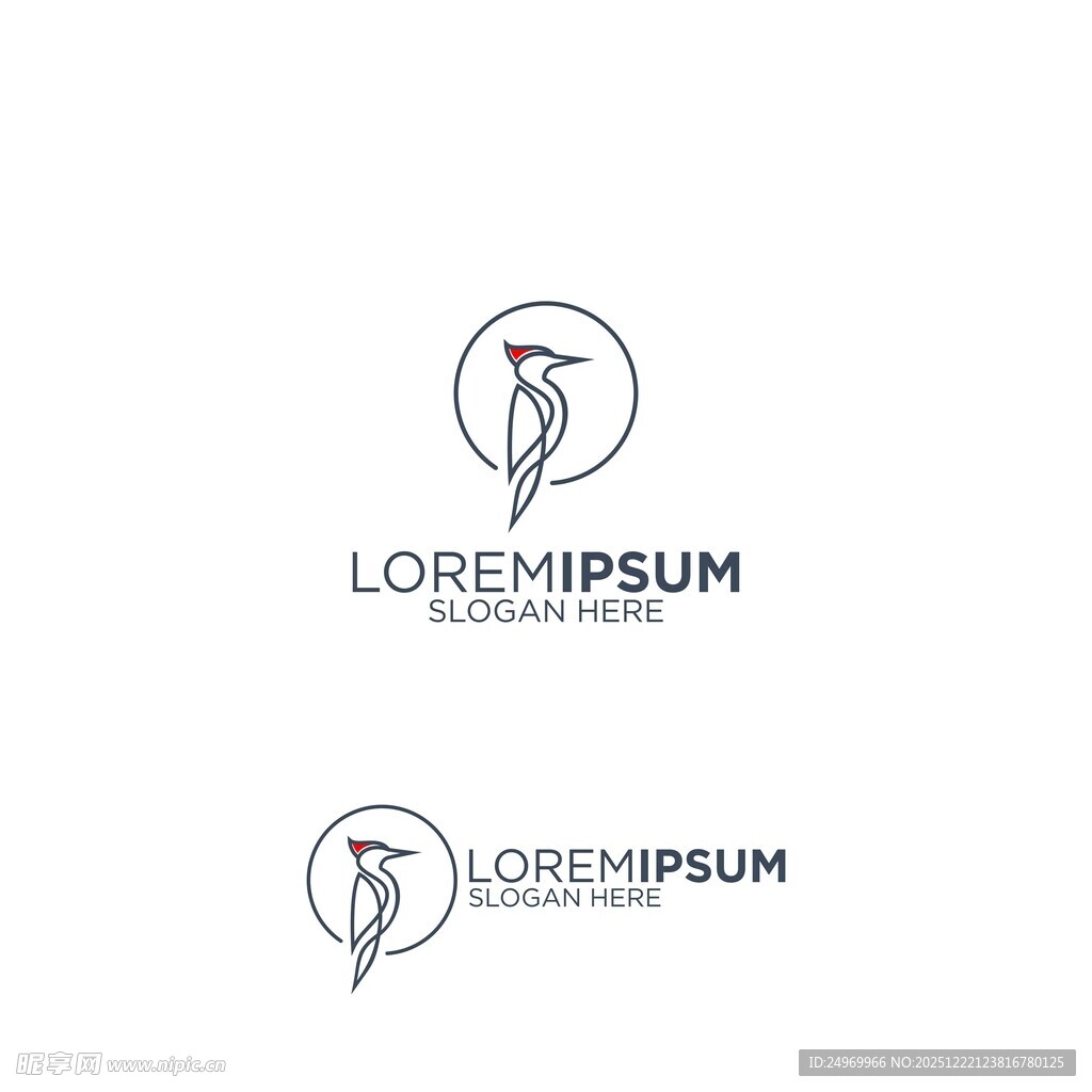 简约猫头鹰标志设计