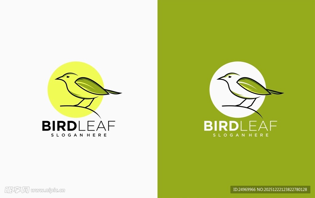 鸟类咖啡馆标志设计示例