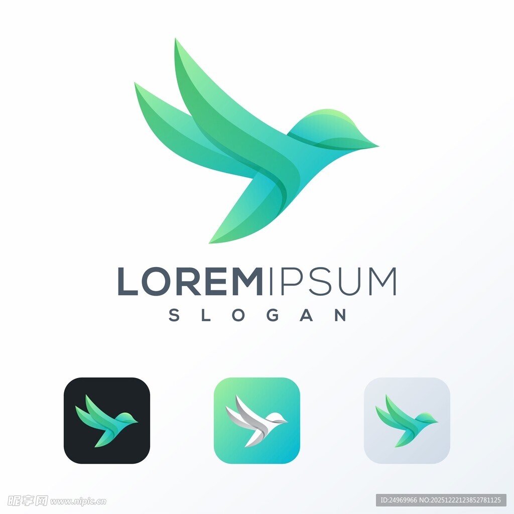 飞翔小鸟标志设计