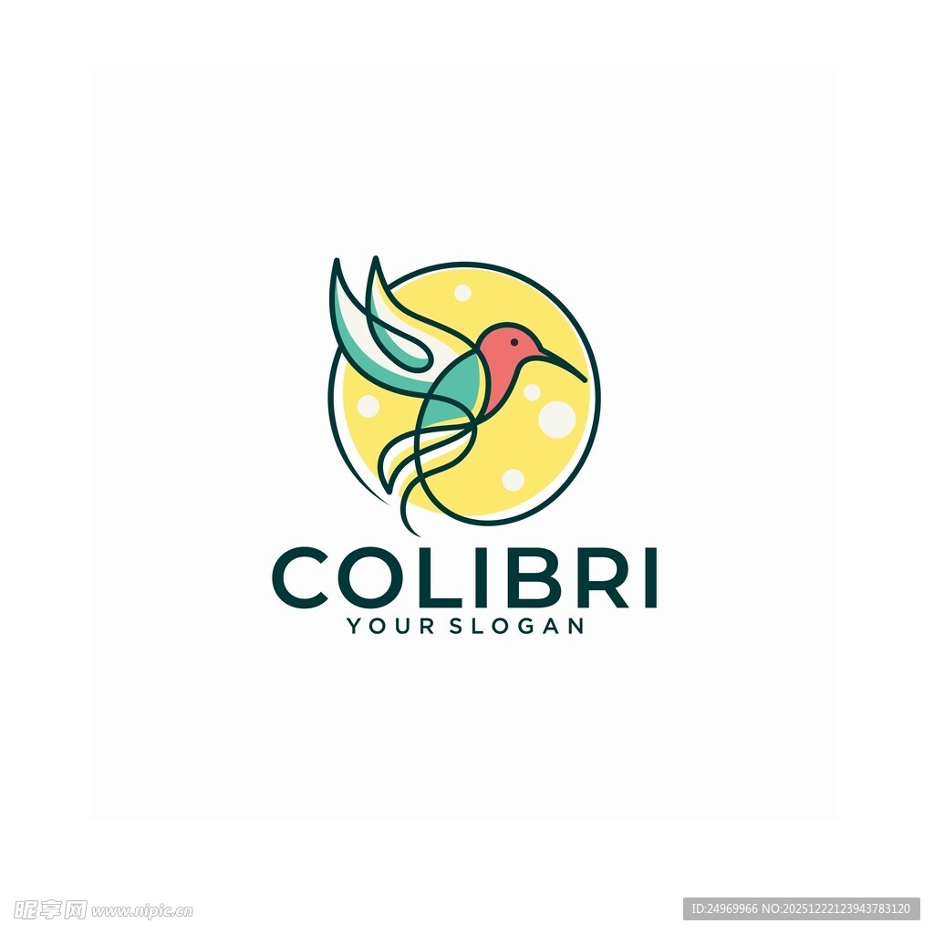 蜂鸟标志设计