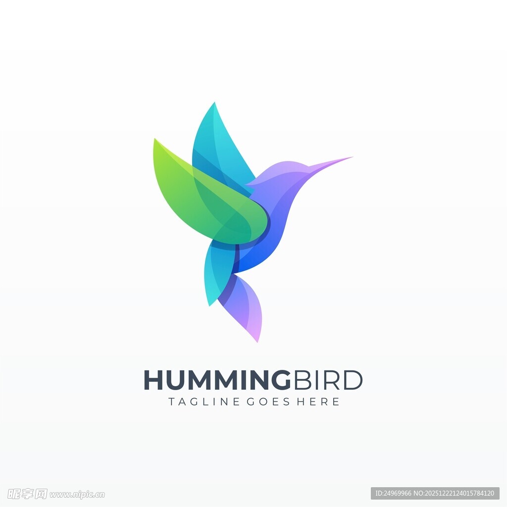 蜂鸟标志设计