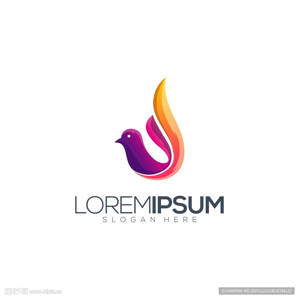 火焰鸟标志设计