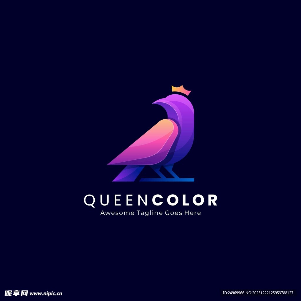 多彩凤凰标志设计