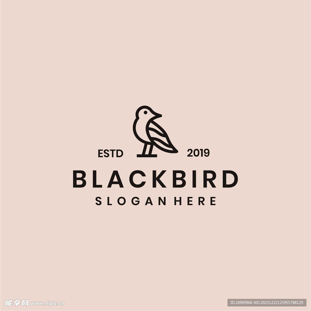 黑鸟标志设计