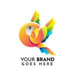 多彩鹦鹉标志设计
