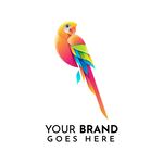 多彩鹦鹉标志设计