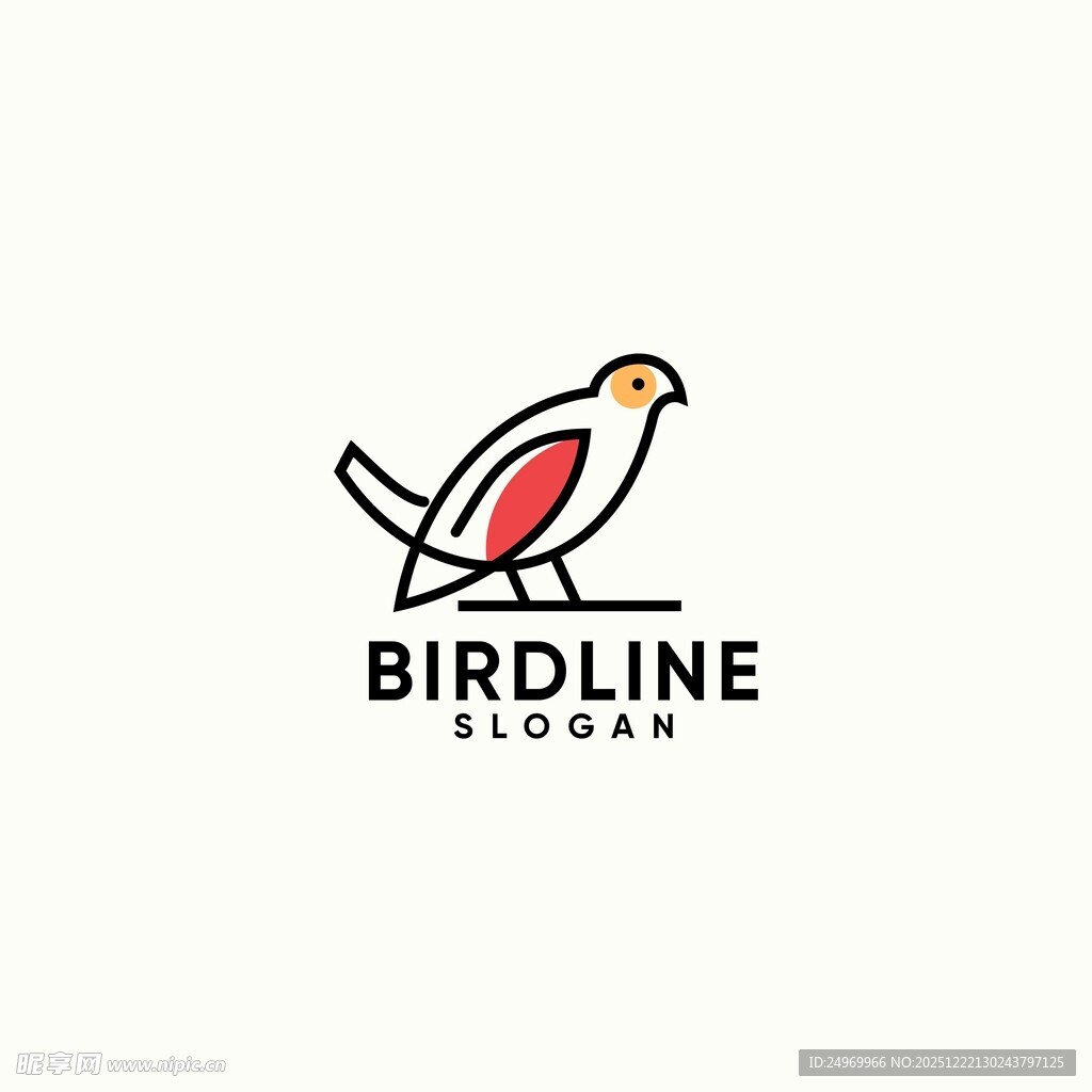 简约小鸟标志设计