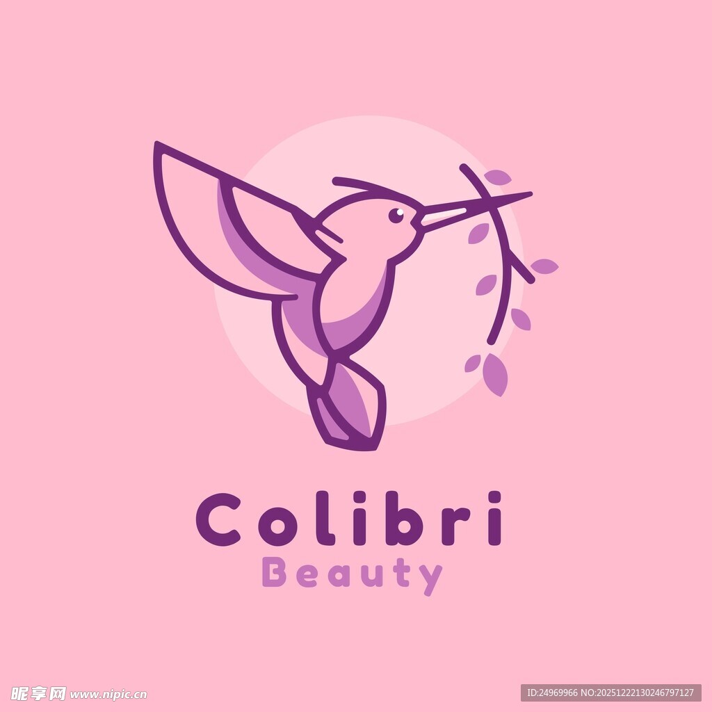 蜂鸟美妆标志设计