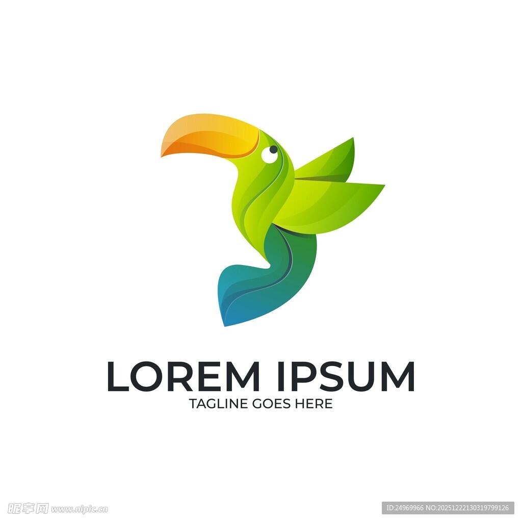 多彩巨嘴鸟标志设计