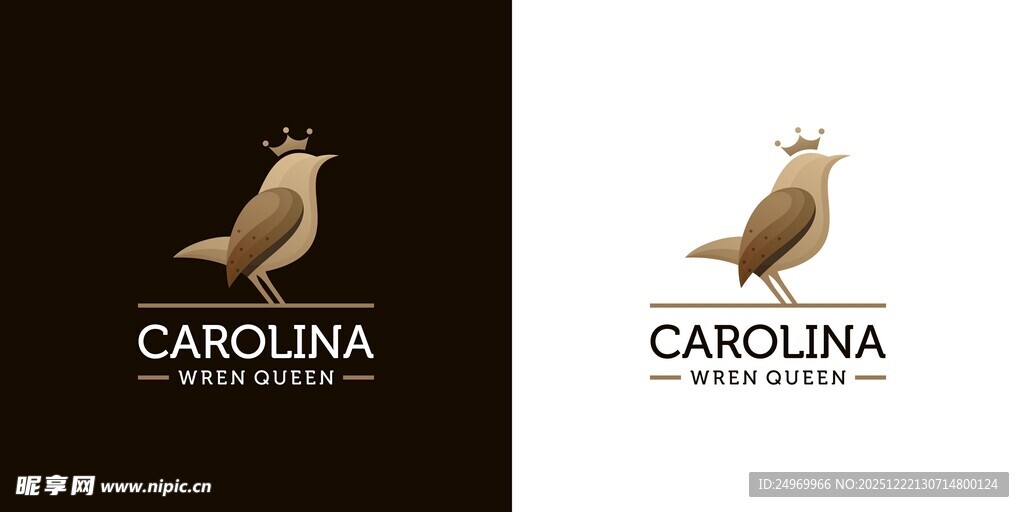 卡罗莱纳品牌鸟形标志设计