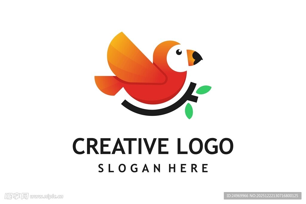创意鹦鹉标志设计