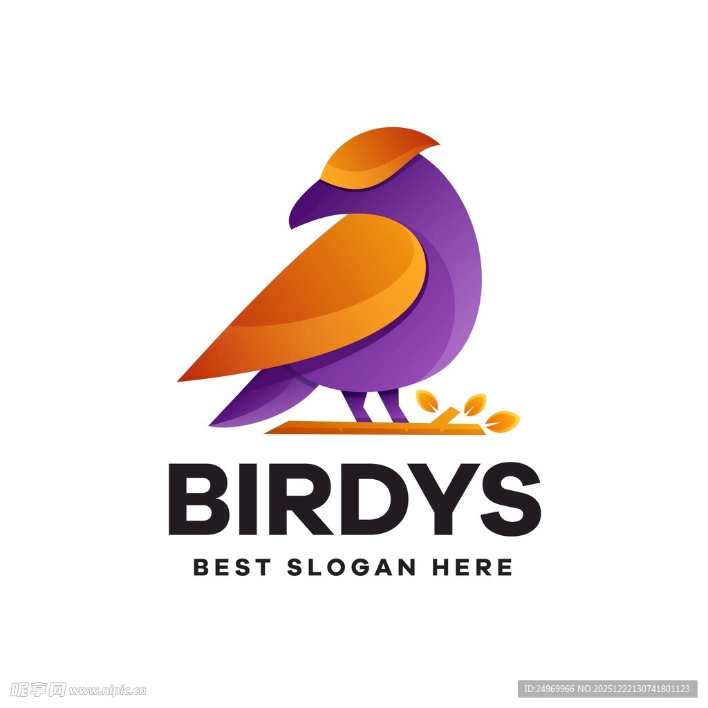 Birdys品牌鸟形标志设计