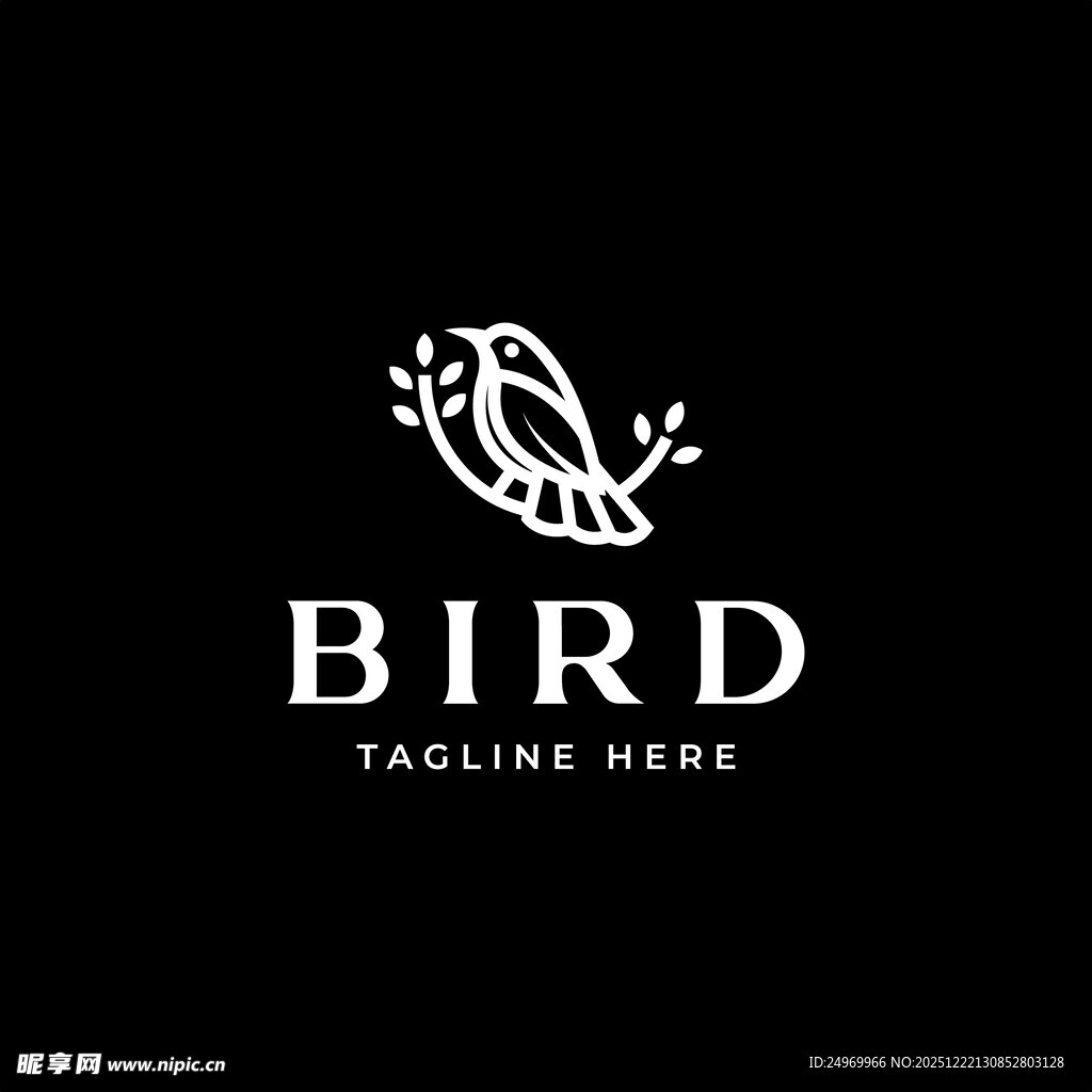 简约小鸟标志设计