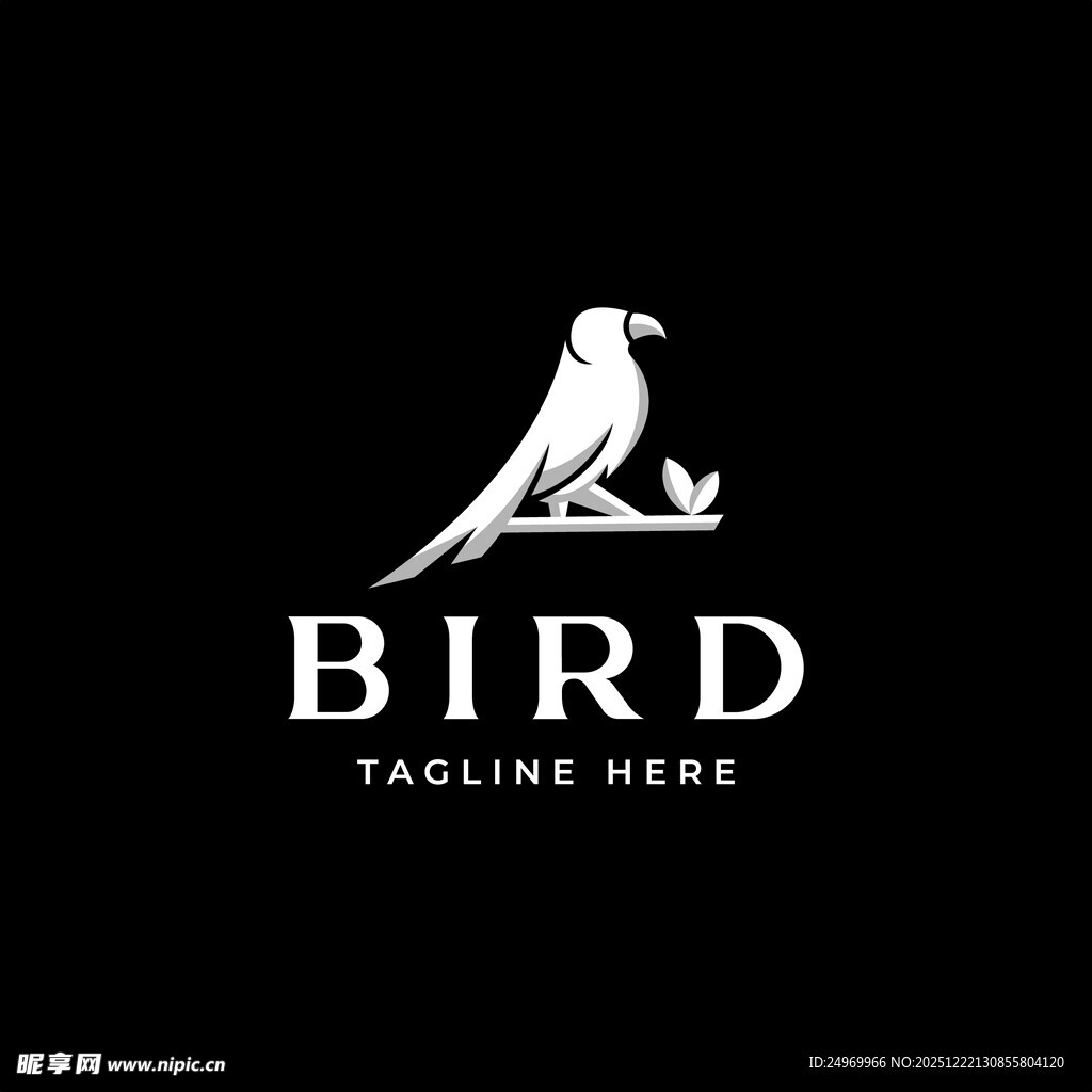 简约小鸟标志设计