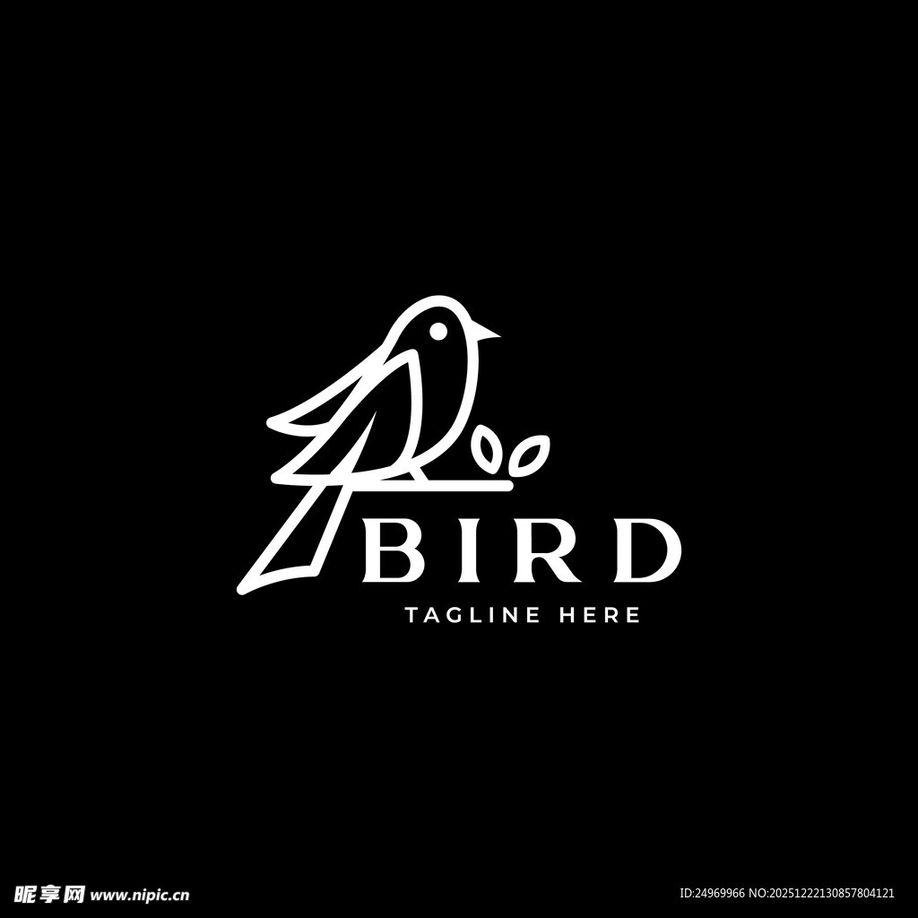 简约小鸟标志设计