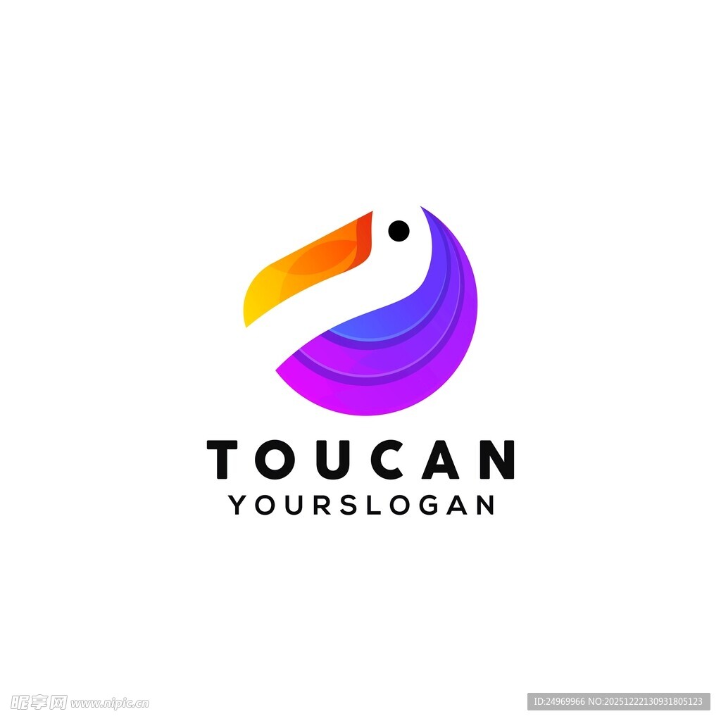 多彩巨嘴鸟标志设计