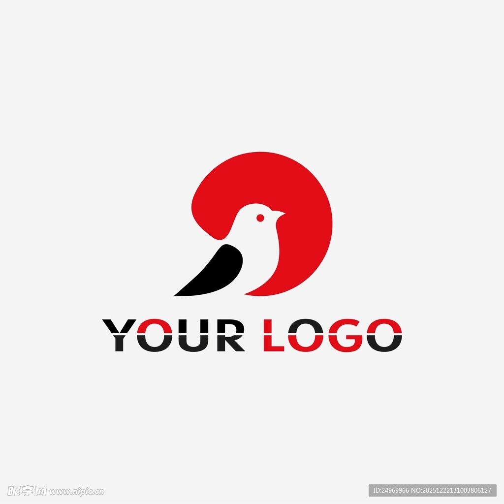 简约飞鸟标志设计