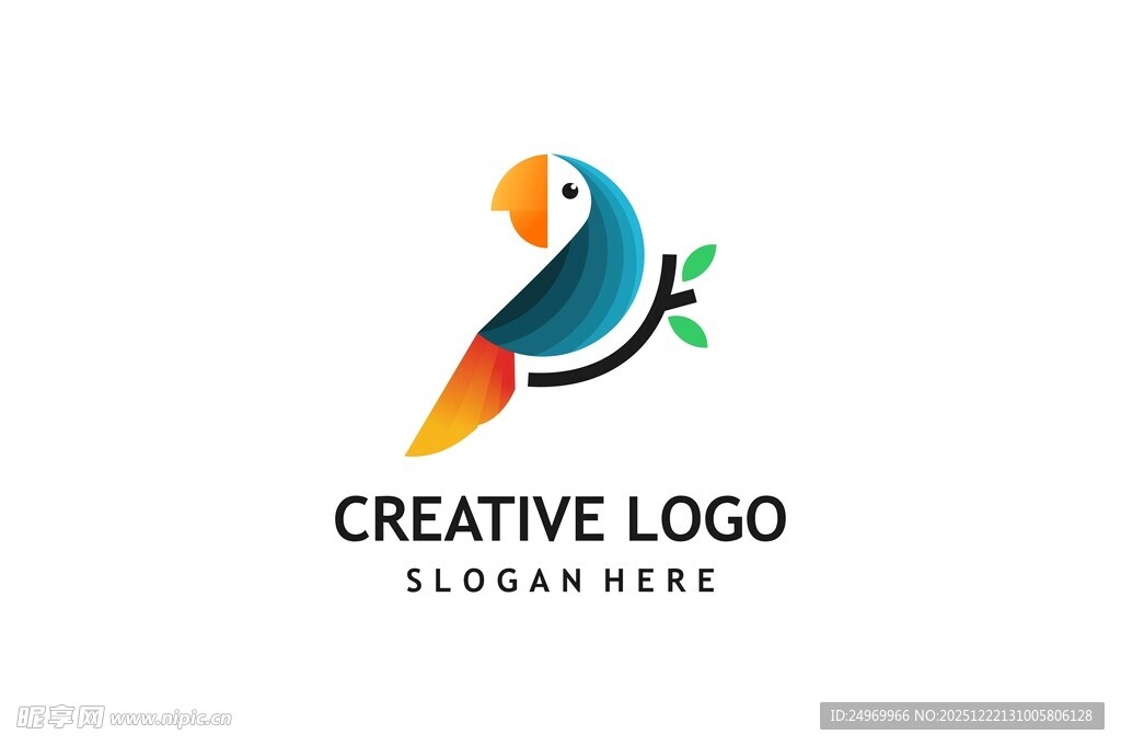 创意鹦鹉标志设计