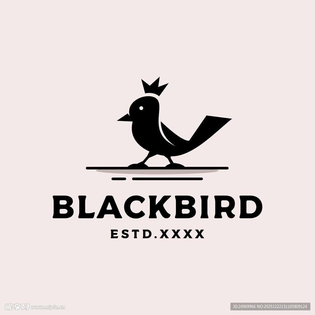黑鸟标志设计