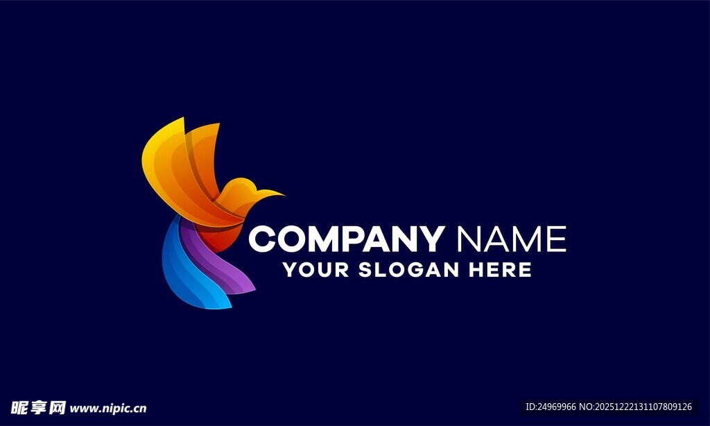 多彩飞鸟公司标志设计