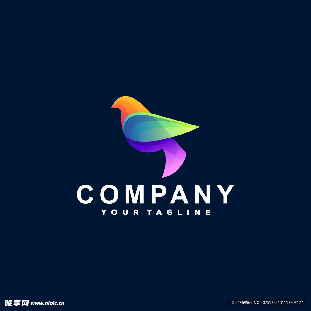 多彩飞鸟公司标志设计