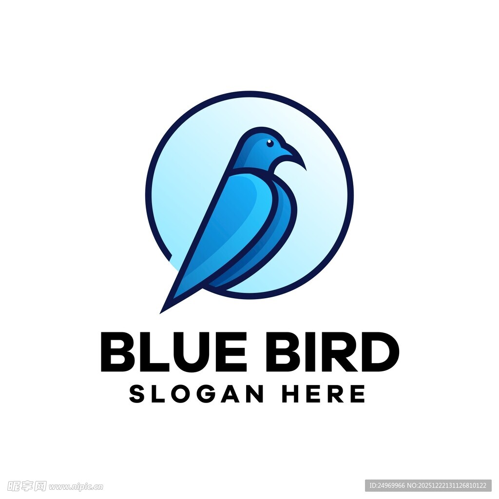 蓝鸟标志设计