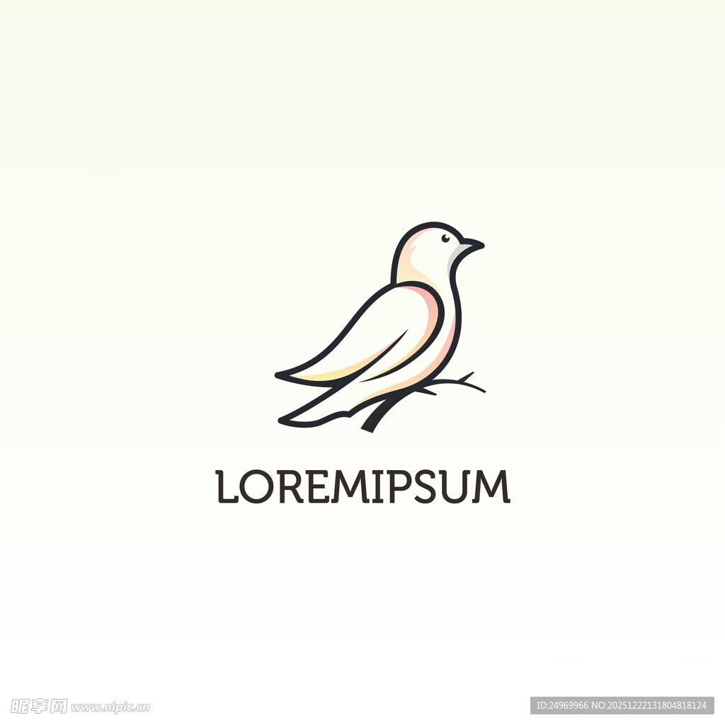 简约小鸟标志设计