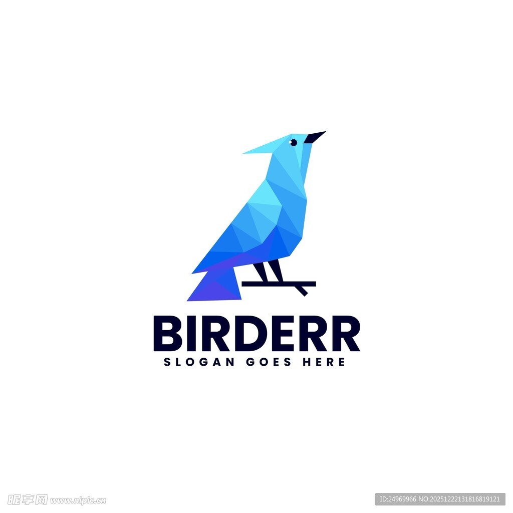 蓝色小鸟BIRDERR标志