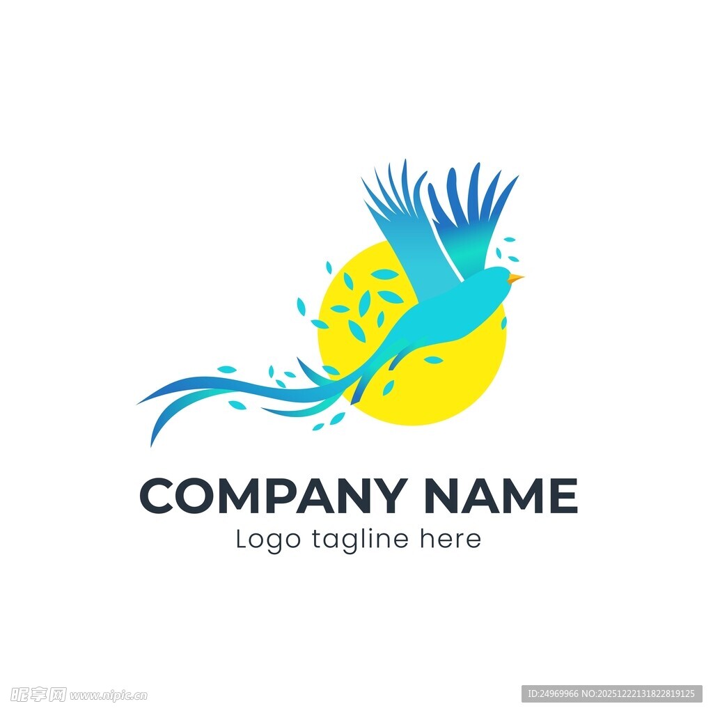 飞翔蓝鸟公司标志设计