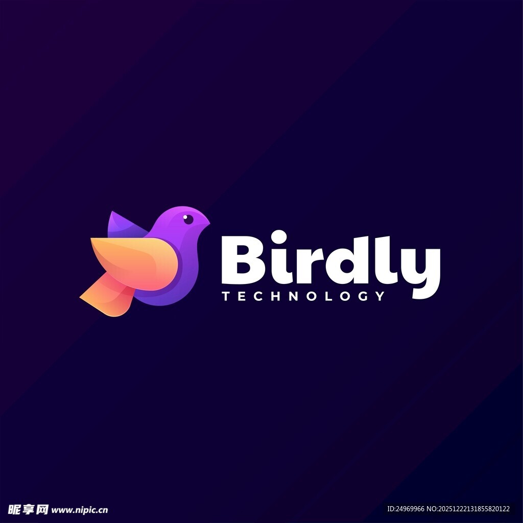 Birdly品牌标志设计