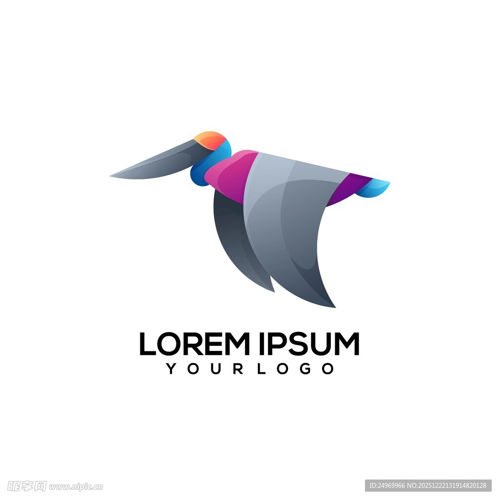 飞鸟风格简约企业标志