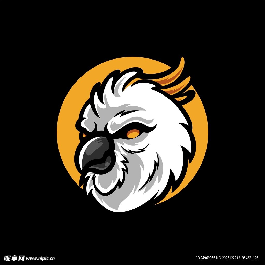 白头鹦鹉标志设计