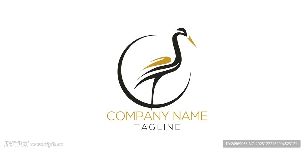 优雅飞鸟公司标志设计