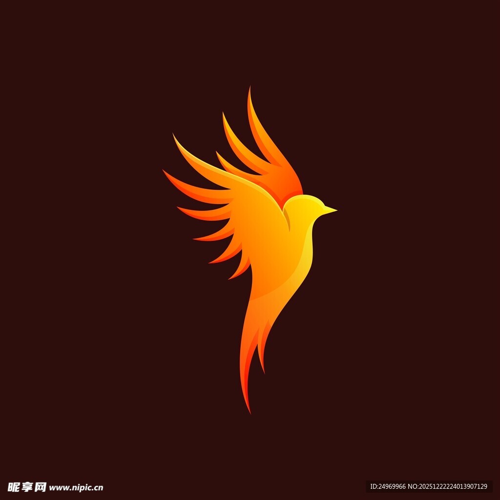 火焰凤凰标志设计