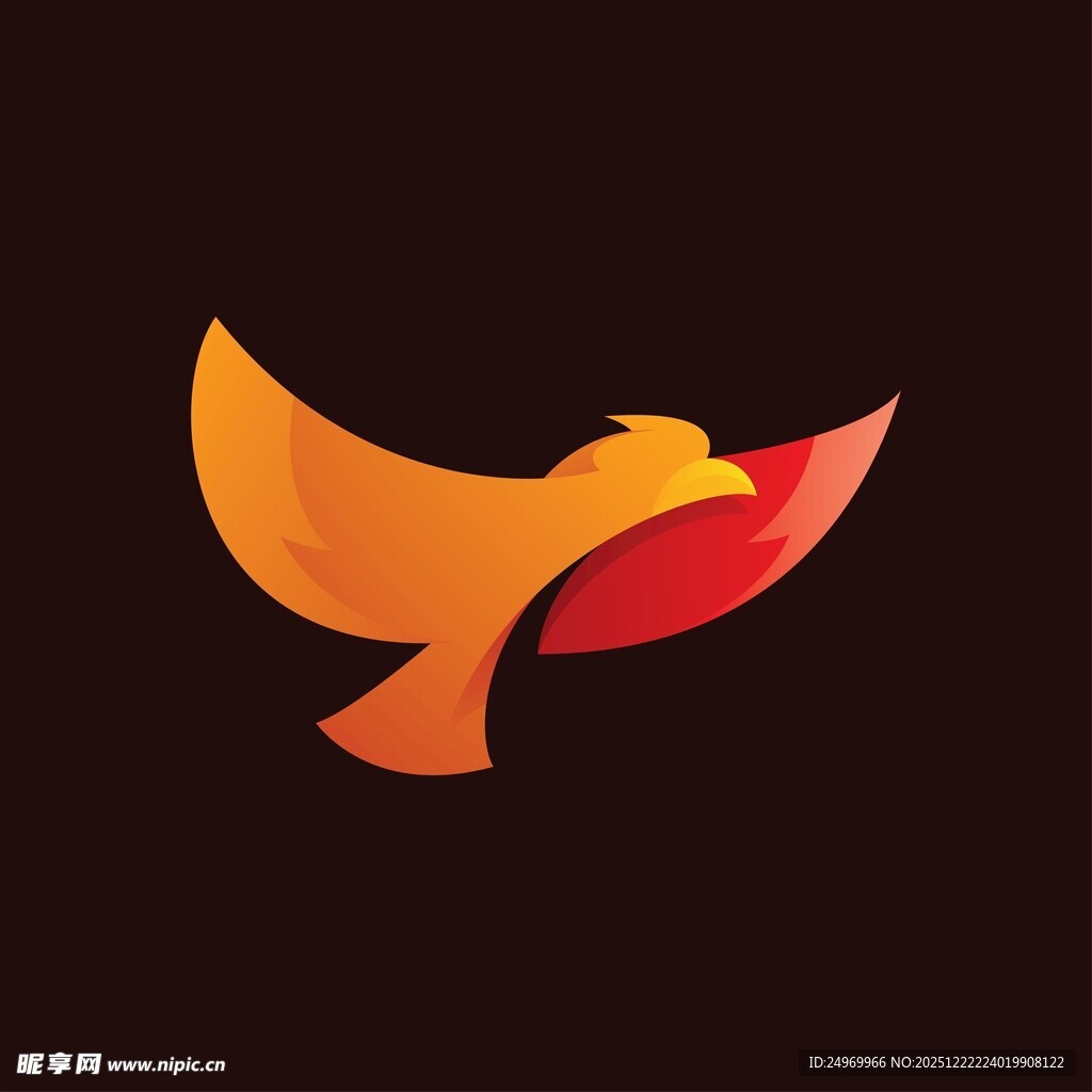 飞翔的火焰之鸟标志