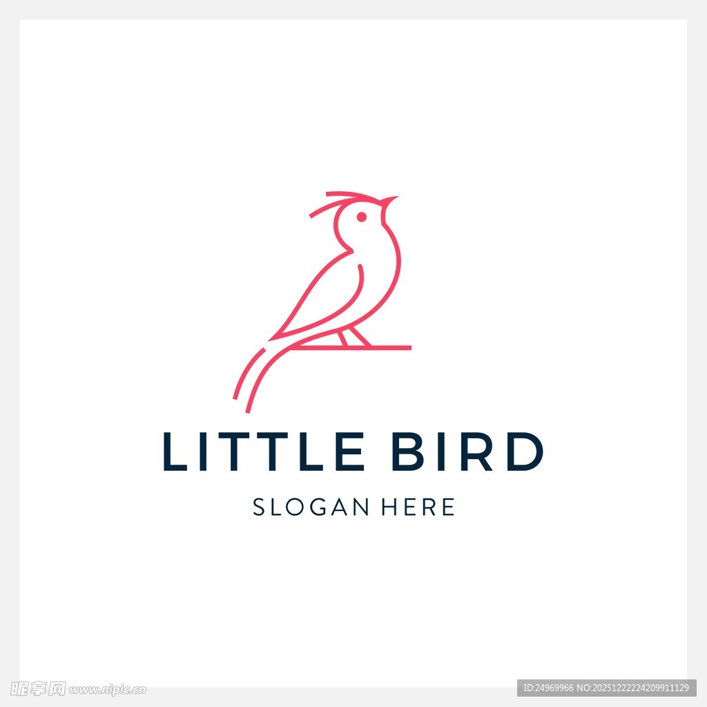 小鸟简约标志设计