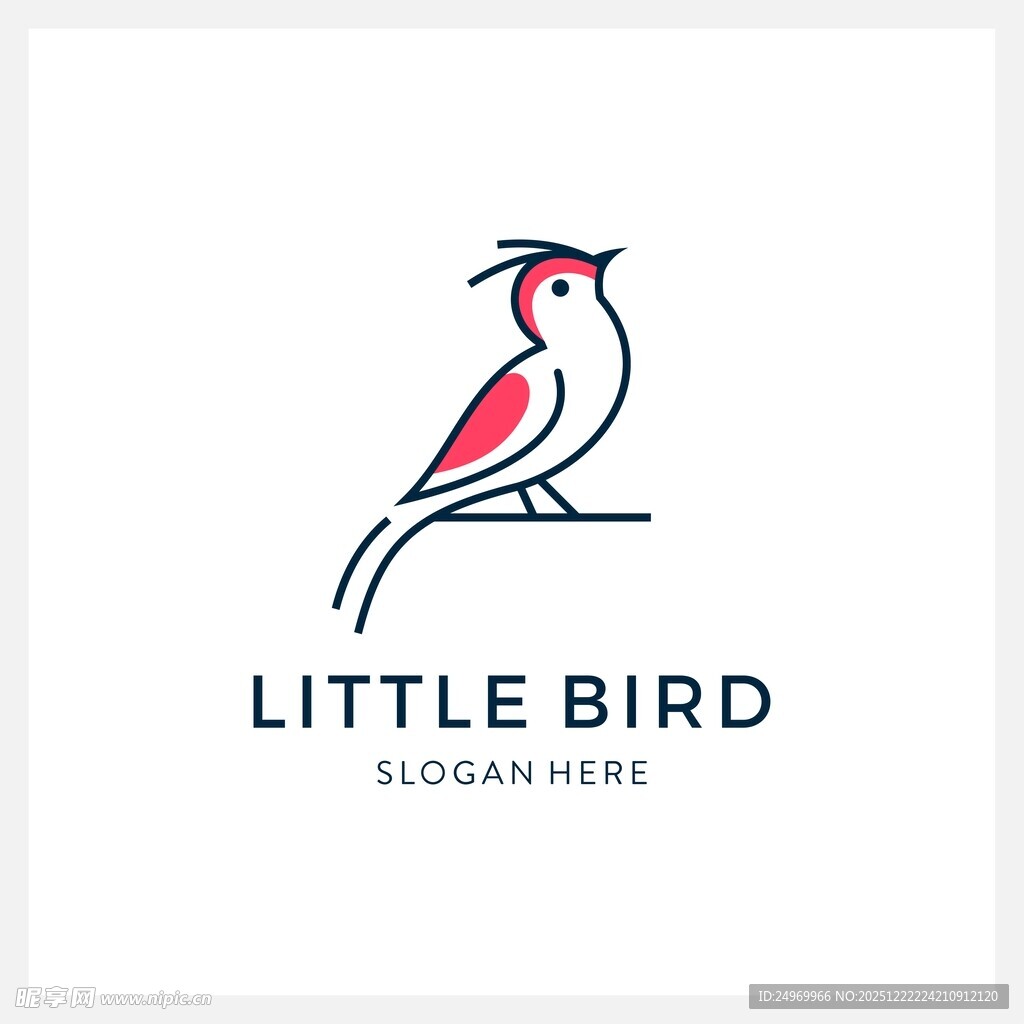 小鸟简约标志设计