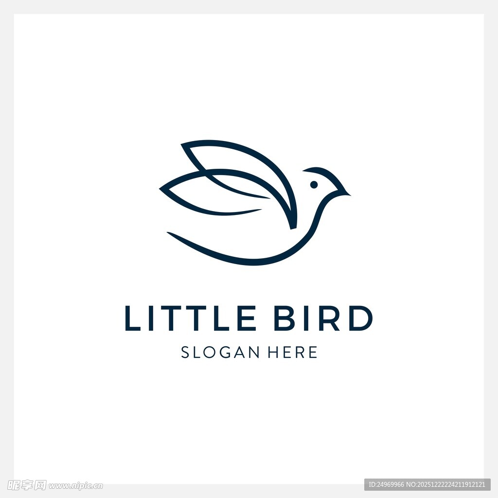 小鸟简约标志设计