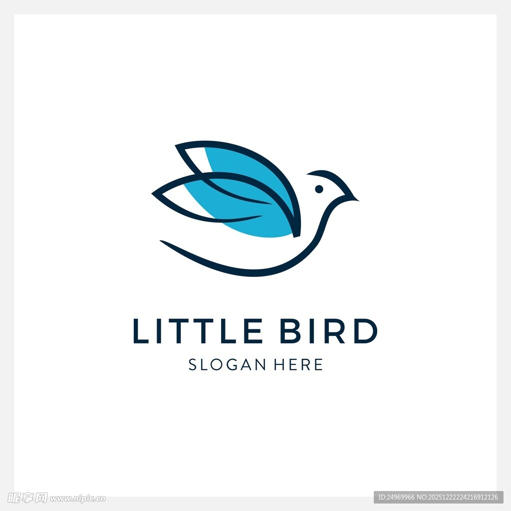 小鸟简约标志设计