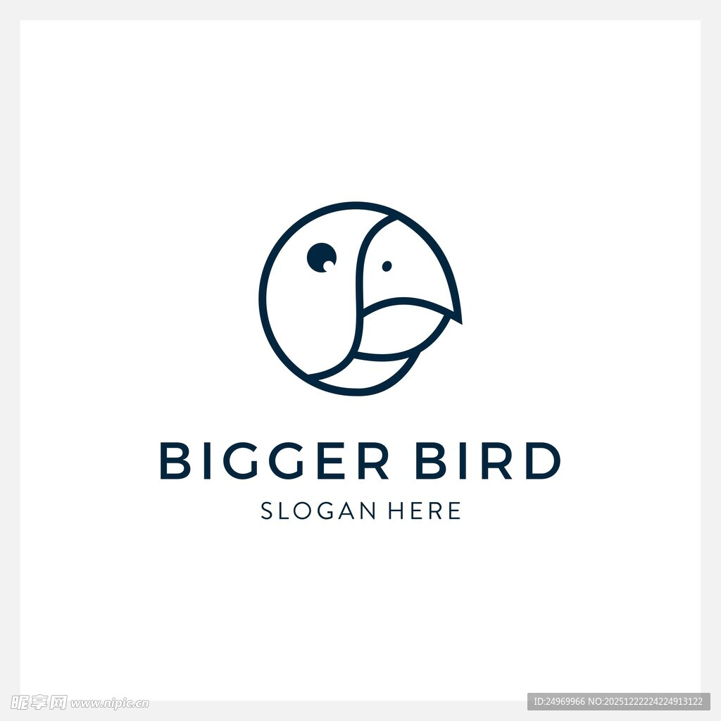 简约小鸟标志设计