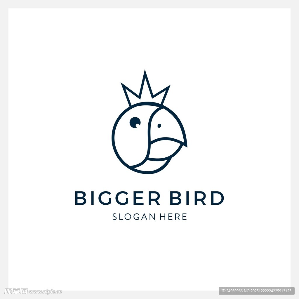 皇冠小鸟标志设计