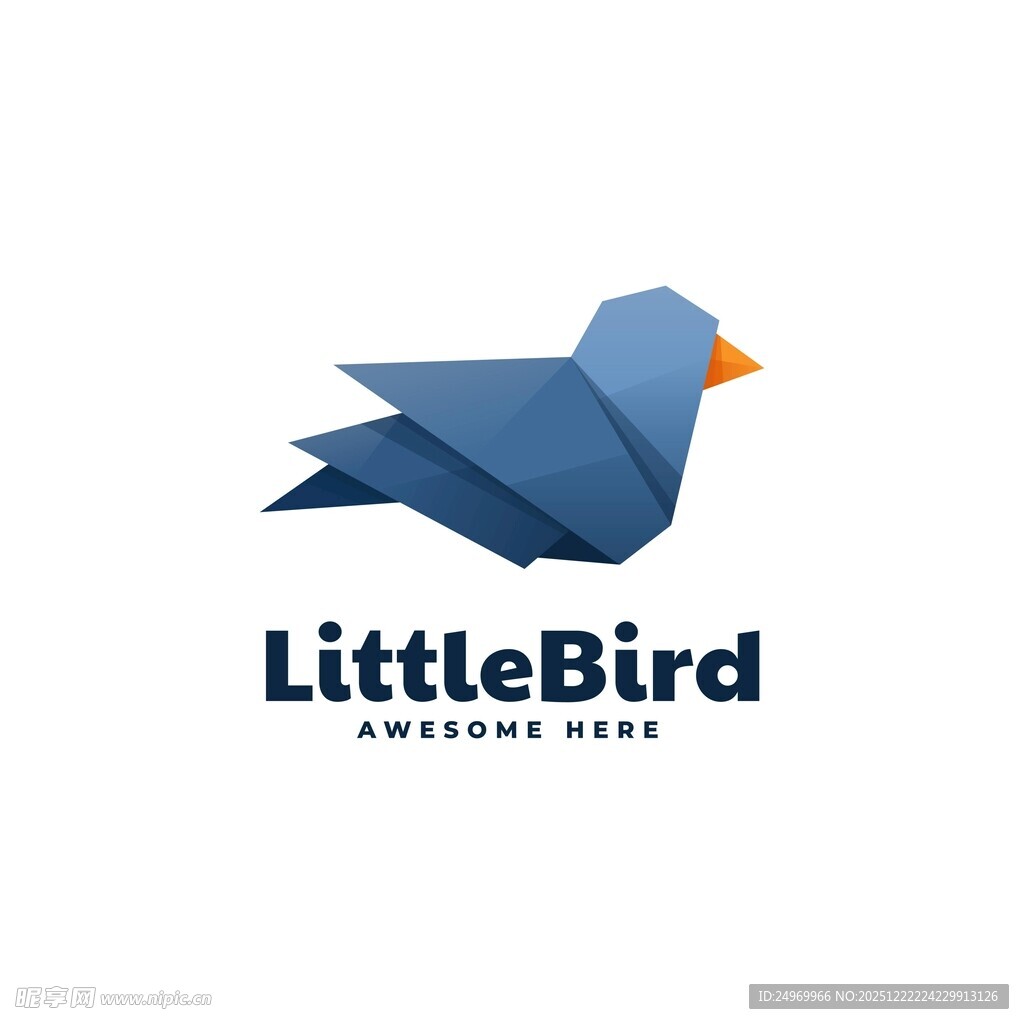 小鸟折纸风格品牌标志