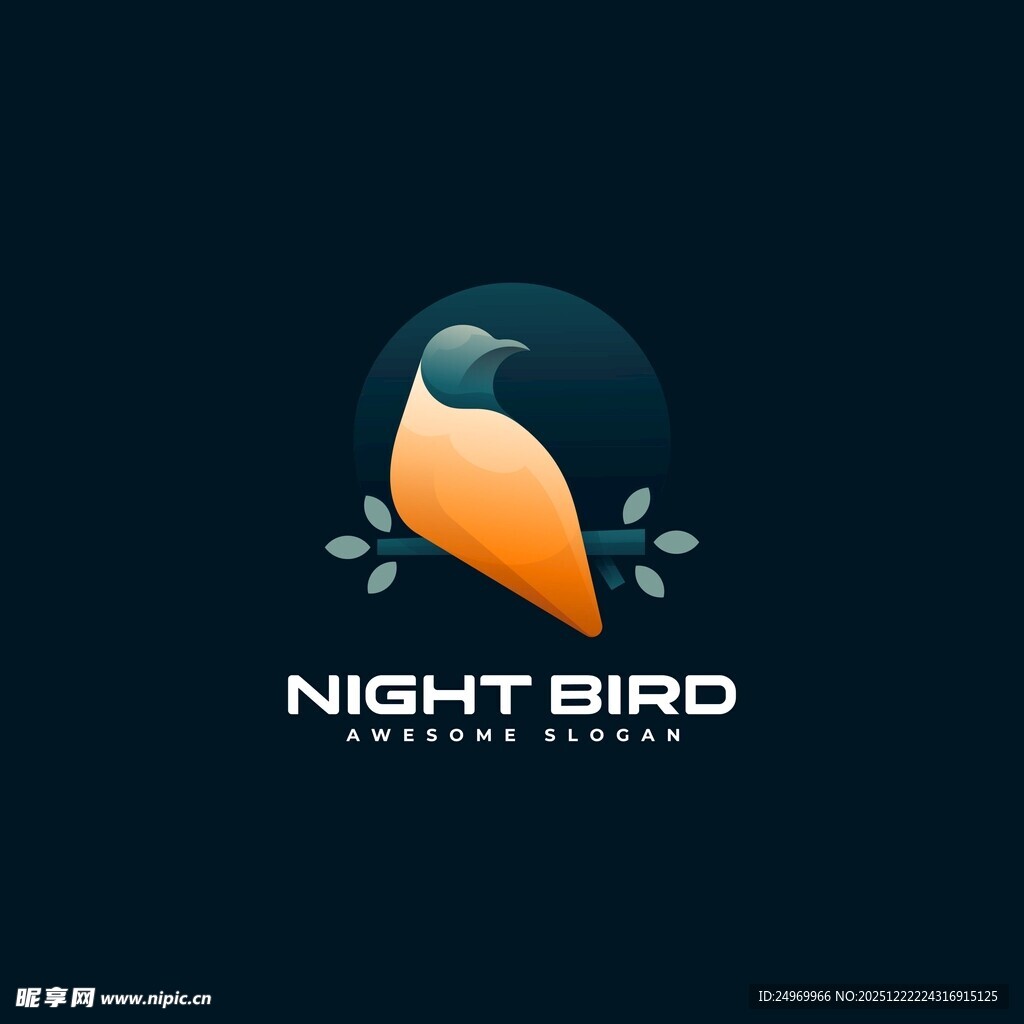 夜鸟标志设计