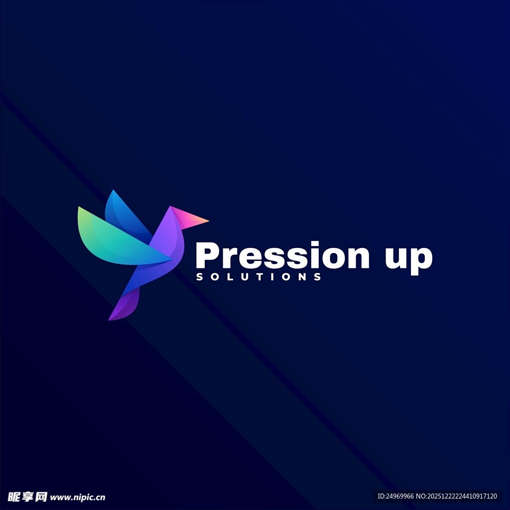 动感飞鸟标志设计